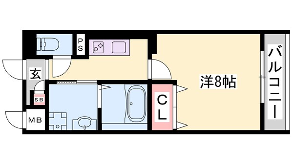 英賀保駅 徒歩5分 3階の物件間取画像